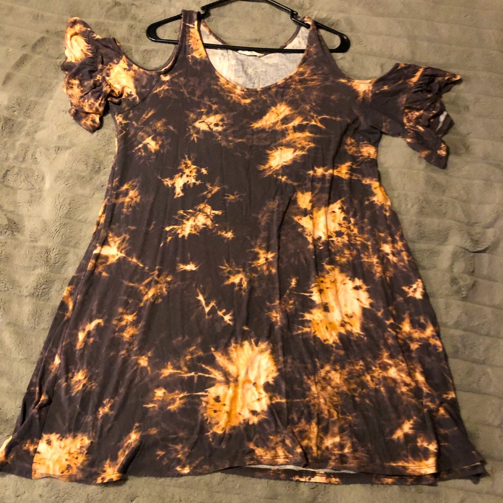 Purple & pink tie dye dress, XL